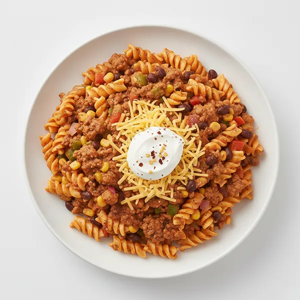 Ground Beef With Skillet Taco Pasta